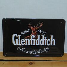 Vtg Glenfiddich Single Malt Scotch Whisky Advertising 11.75 X 7.75 Metal Sign picture