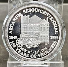 VINTAGE 1849-1999 ARCANUM OHIO SESQUICENTENNIAL SILVER COIN 150 YEARS PROGRESS picture