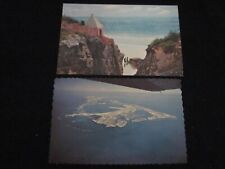 Lot of 2 Vintage Bermuda One Pan Am Airlines Selected cove Aerial View postcards picture
