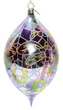 CHRISTOPHER RADKO Pastel Stained Glass Dragonfly Jumbo Teardrop Ornament RARE picture