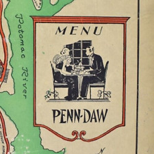 1951 Penn Daw Restaurant Menu Potomac River Alexandria Virginia Washington DC picture