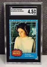 1977 Topps Star Wars #5 PRINCESS LEIA ORGANA - SGC 4.5 - Carrie Fisher - Blue picture