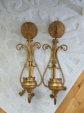 PR Palladio Antique Wall Candle Sconces Italian Sconce Italy Vintage 1920 Iron picture