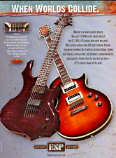 vtg 2000's ESP F-400FM ^ EC-1000 MAGAZINE PRINT AD Guitar LTD Series Pinup Page picture