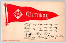 1908 CONWAY COLLEGE PENNANT SERIES POSTCARD PUBLISHED BY EWART BIRMINGHAM AL picture