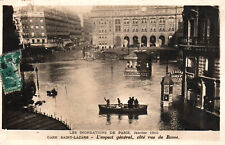 CPA 75 - PARIS - Floods of 1910 - Gare Saint-Lazare side on rue de Rome picture