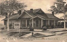 McBride House State Street Lyons Georgia GA Garage 1936 Postcard picture