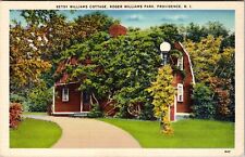 Providence RI-Rhode Island, Betsy Williams Cottage, Vintage Linen Postcard picture