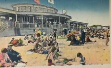 Nantasket Beach MA Postcard Showing Rear End of State Bath House Beach Swimsuits picture