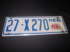 Vintage NEBRASKA TRAILER License PLATE 27-X270 picture