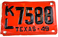 Texas 1949 Vintage Repaint License Plate Tag Man Cave Garage Decor Collector picture