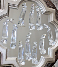 Set of 6 - 1950's Italian Chandelier PRISMS CRYSTALS Square & Round 6” Drop picture