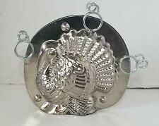 Vintage Thanksgiving Turkey Bird Metal Chocolate Candy Mold Butter Crafts  picture
