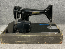 The Singer Spartan Electric Sewing Machine In Black Color With Case picture