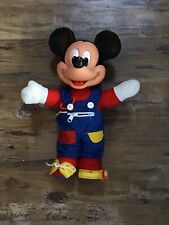 Vintage Mickey Mouse Stuffed Animal With Plastic Head picture