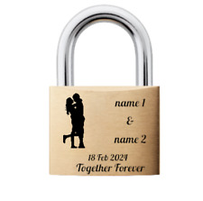Personalized Padlock Wedding  Gift Present Custom Love Lock Personalize picture