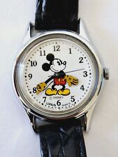 VTG Lorus Walt Disney Mickey Mouse Wrist Watch V515-6080 Quartz 80s Stainless picture