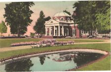 West Front of Monticello, Restored Gardens and Fish Pond, Virginia Postcard picture