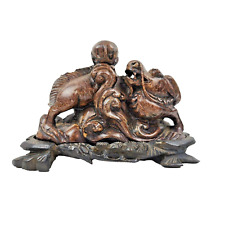 Carved Asian Brown Soapstone Dragon 6