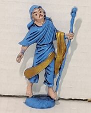 Vintage Christmas Nativity Shepherd Plastic Italy Blue Clothes Standing  picture