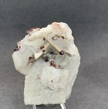 779 CT Spessartine Garnet W/Mica & Albite Crystal Mineral Specimens from Skardu picture