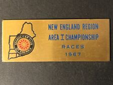 SCCA New England Region 1967 Area I Championship Races - Brass Wall Plaque picture