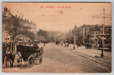 c1910s Madrid Spain Street View Calle De Alcala Antique Postcard picture