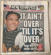 Vintage New York Post September 24, 2015 Yogi Berra It Ain't Over 'Til It's Over picture