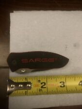 Sarge Folding liner lock knife. Black And Red. Great ConditionChina picture