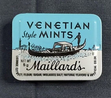 New Old Stock Advertising Tin Maillard's Venetian Style Mints Gondola Bethlehem picture