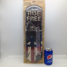 Large Rustic Metal Thermometer, Ride Free picture