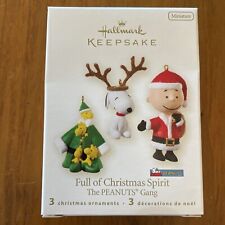 Hallmark 2008 Keepsake Miniature Ornaments Peanuts Gang Full of Christmas Spirit picture