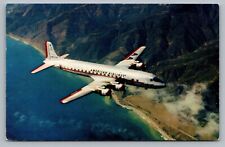 American Airlines c1950s DC-7 Flagship Airliner Airplane In Flight Postcard P14 picture