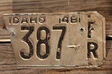 1948  IDAHO License Plate  ** '48 ID  **  ROADKILL / CRAFT picture