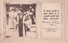 Vintage A Man With A New Idea Is A Crank Early 1900s Postcard Mark Twain picture