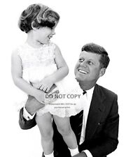 PRESIDENT JOHN F. KENNEDY HOLDS DAUGHTER CAROLINE UP 1961 - 8X10 PHOTO (OP-728) picture