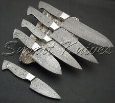 SMART KNIVES HAND MADE DAMASCUS STEEL SET OF FIVE PCs CHEF KNIFE KITCHEN BLANKS picture