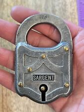 Vintage Antique Old Sargent Padlock No Key Lock picture
