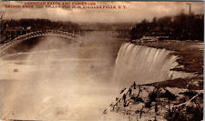 Niagara Falls NY American Falls & Passenger Bridge Undivided Postcard C-1906  picture