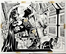 Batman / Birds Of Prey #6 DPS Batcave Splash Pages 2-3 Original Art By Greg Land picture