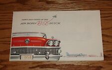 Original 1958 Buick Full Line Foldout Sales Brochure 58 Roadmaster Century  picture