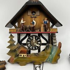 German E. Schmeckenbecher Black Forest Cuckoo Clock Sawmill Unsure if Working picture