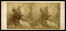 Scene, Military Killing His Enemy, ca.1880, Stereo Vintage Stereo Print,  picture