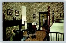 Springfield IL, Abraham Lincoln's Bedroom In House, Illinois Vintage Postcard picture
