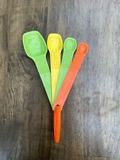 Vintage Tupperware Measuring Spoons w/ D Ring / Lot of 4 picture