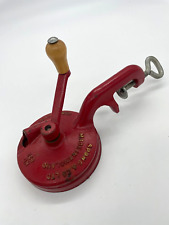 Vintage Red Kitchen Cast Iron Spong & Co  Bean Slicer No 632 Made in England picture
