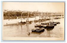 c1920's On The Gironde Boat At Bordeaux France RPPC Photo Antique Postcard picture