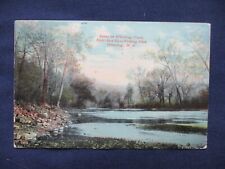 1912 Wheeling West Virginia Creek Near Jack Bass Fishing Club Postcard & Cancel picture