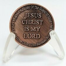 Custom Armor of God High Relief Round Cross Power of God Copper Coin Romans 1:16 picture