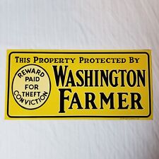 Vintage Tin Metal Sign Washington Farmer Property Protective Service Scioto 1963 picture